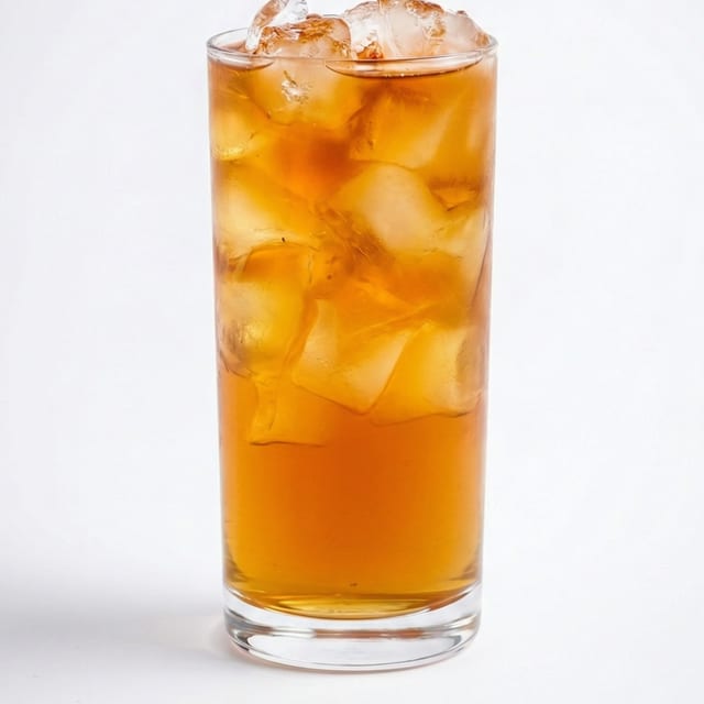 Iced organic green tropical tea.