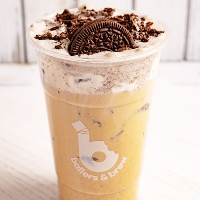Iced Oreo Chocolate Organic Latte.