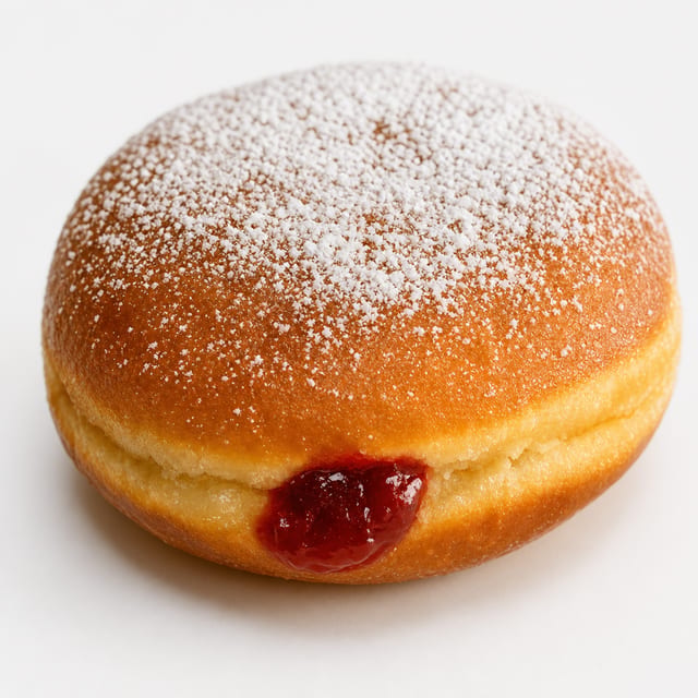 Strawberry filled donut.
