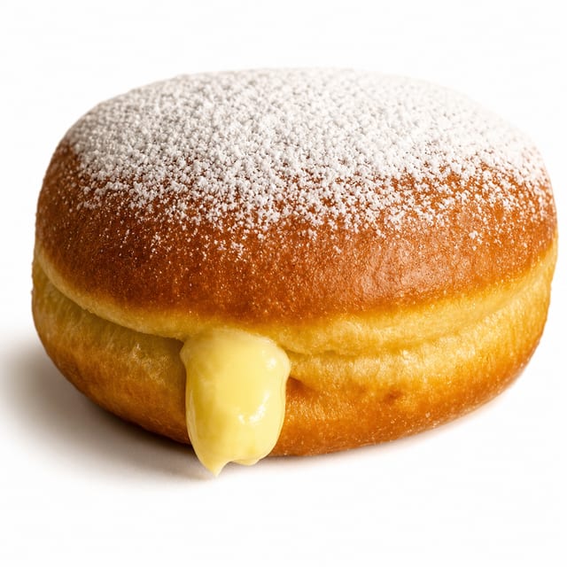 Pastry cream donut.