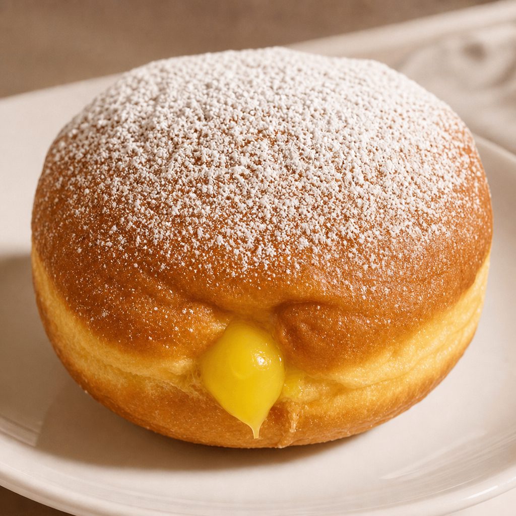Lemon filled donut.