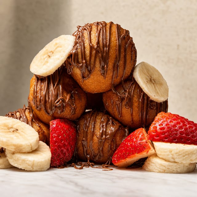 Strawnana chocolate ballers (strawb, banana, nutella).
